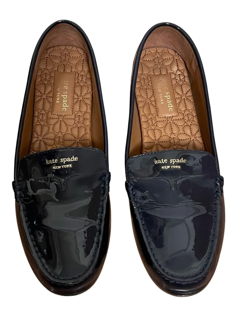 Kate Spade New York Deck Navy Patent Leather Driving Loafers Women’s Flats 9.5 - Picture 3 of 11